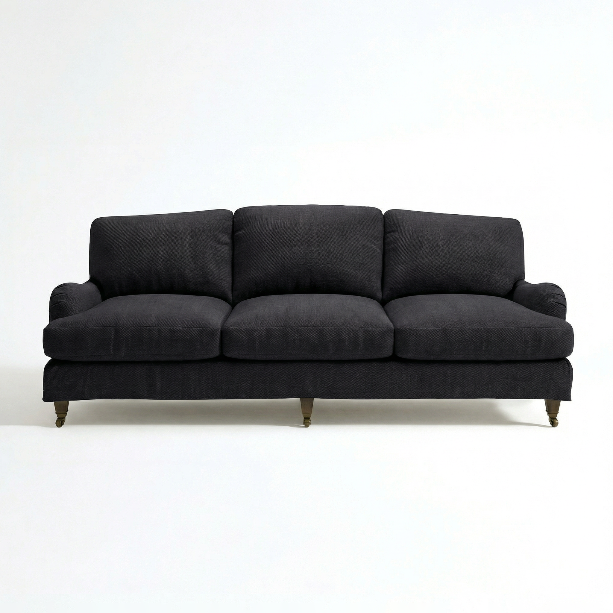 Isobel Loose Cover 4 Seater Sofa in Beatrice Midnight - Hand Made in USA - front