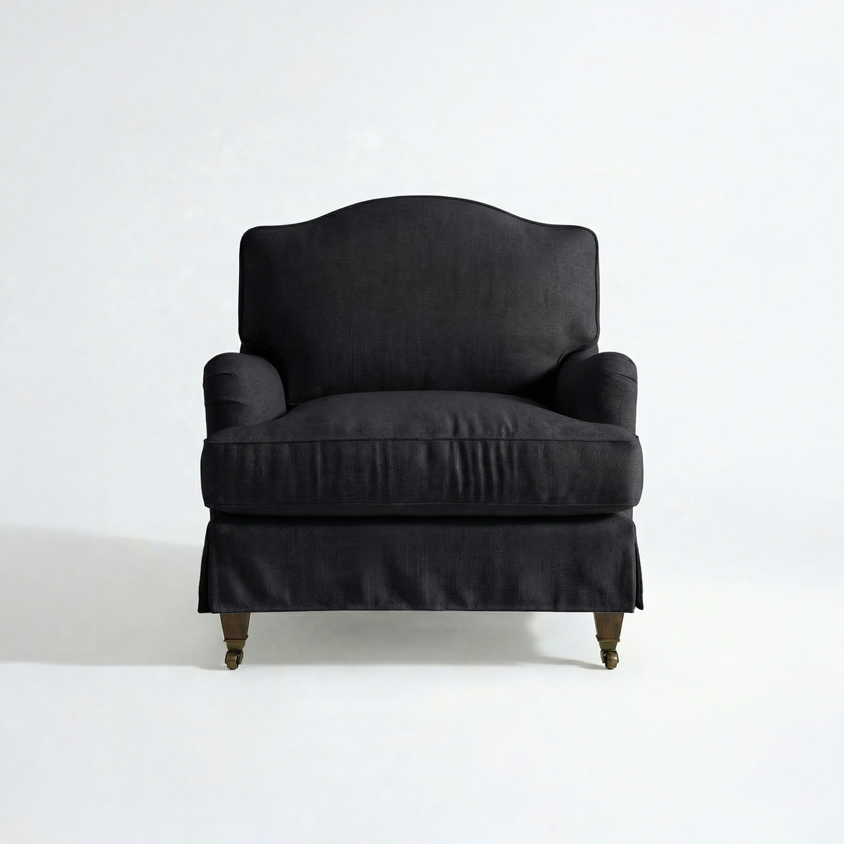 Isobel Loose Cover Armchair in Beatrice Midnight - front