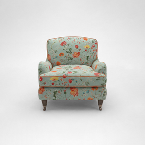 Isobel Armchair with Big Back Cushion in Wildwood Duck Egg - Hand Made in USA