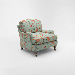 Isobel Armchair with Big Back Cushion in Wildwood Duck Egg - Hand Made in USA