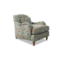 Isobel Armchair with Fixed Back in Wildwood Duck Egg - Hand Made in USA