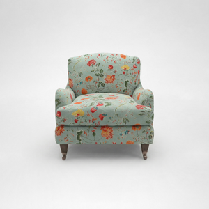 Isobel Armchair with Big Back Cushion in Wildwood Duck Egg - Hand Made in USA