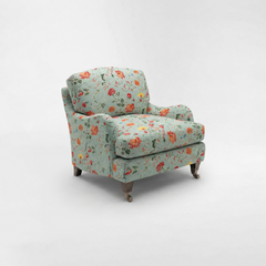 Isobel Armchair with Big Back Cushion in Wildwood Duck Egg - Hand Made in USA