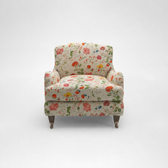 Isobel Armchair with Big Back Cushion in Wildwood Ivory - Hand Made in USA