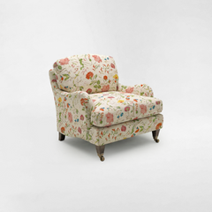 Isobel Armchair with Big Back Cushion in Wildwood Ivory - Hand Made in USA