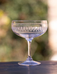 Four Cocktail Glasses with Ovals Design by Vintage List