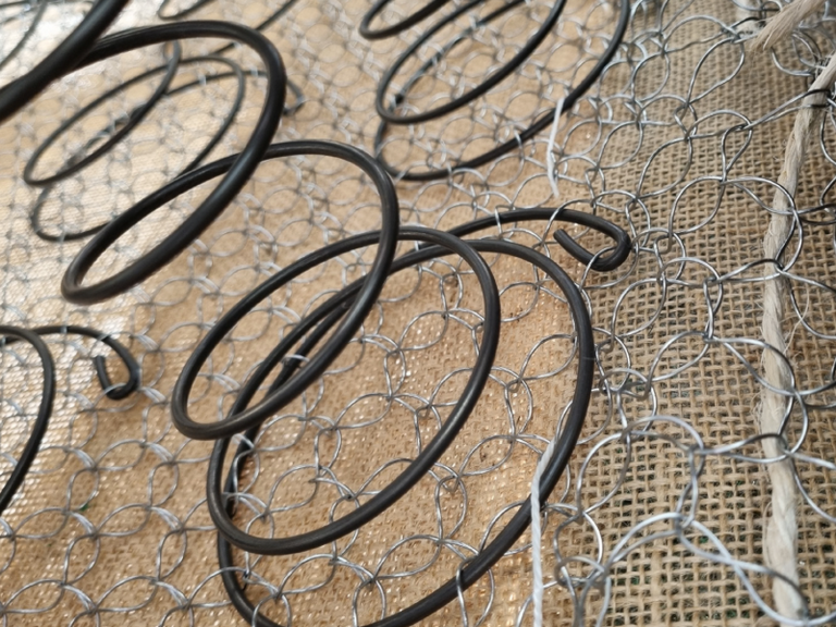 Individual coil springs in a Sophie Conran sofa