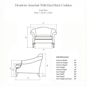Henrietta Armchair in Customer's Own Material - USA Edition
