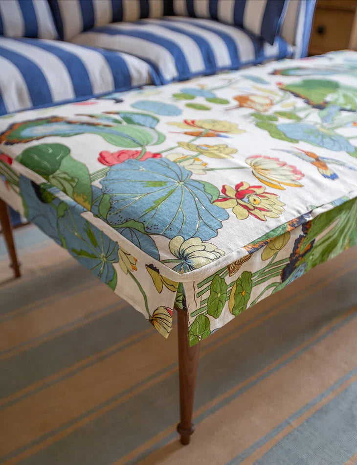 Coco Small Coffee Table in GPJ Nympheus Stone/Pistachio  - Hand Made in USA