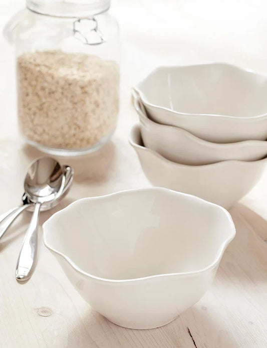 Cream Floret All Purpose Bowl - Set of 4