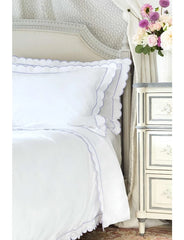 Lilac Scalloped Emperor Duvet Cover