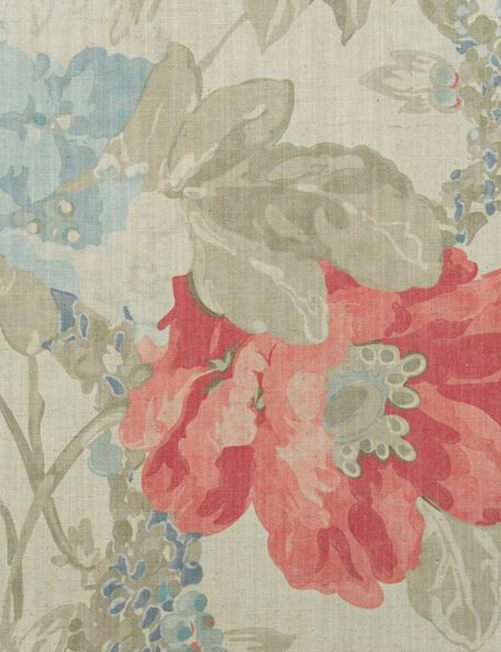 Peony Sea Coral Fabric Per Yard