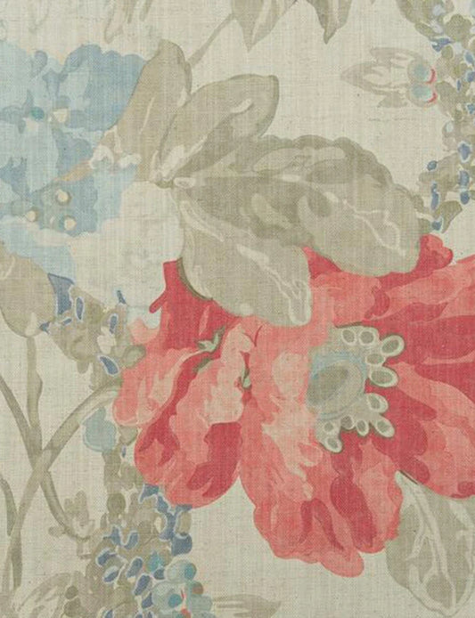 Peony Sea Coral Fabric Per Yard