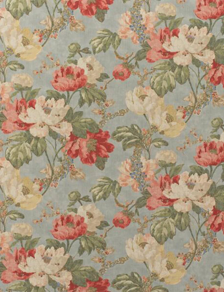 Peony Summer Sky Fabric Per Yard