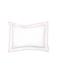 Pink Scalloped Edge Super King Pillowcase (50cm x 90cm) - Pre Order for Delivery in Late December 