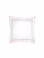 Pink Scalloped Square Pillowcase (65cm x 65cm) - Pre Order for Delivery in Late December 