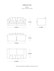 Salthrop Large Sofa with Big Back Cushions in Wildwood Twig - Hand Made in USA
