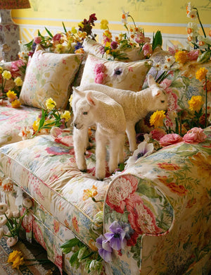 Barton Large Sofa with Scatter Cushions in Stripe Berrington by Colefax and Fowler - Hand Made in USA