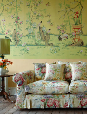Barton Large Sofa with Scatter Cushions in Stripe Berrington by Colefax and Fowler - Hand Made in USA