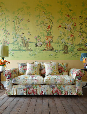 Barton Large Sofa with Scatter Cushions in Stripe Berrington by Colefax and Fowler - Hand Made in USA