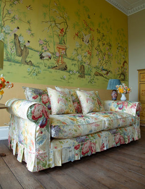 Barton Large Sofa with Scatter Cushions in Stripe Berrington by Colefax and Fowler - Hand Made in USA