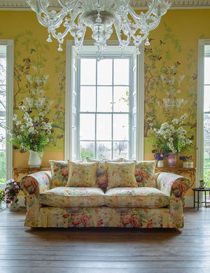 Barton Large Sofa with Scatter Cushions in Stripe Berrington by Colefax and Fowler - Hand Made in USA