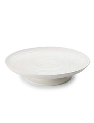 White Porcelain Footed Cake Plate