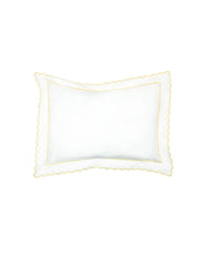 Yellow Scalloped Edge Super King Pillowcase (50cm x 90cm)